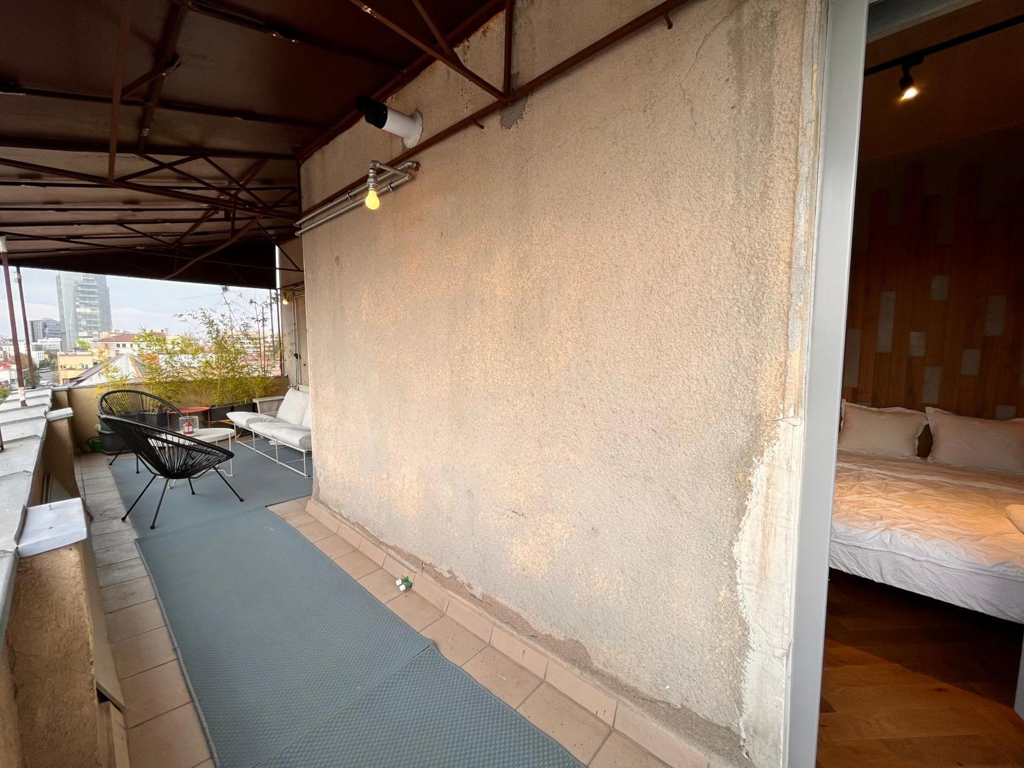 בוקרשט Terrace View Downtown Studio מראה חיצוני תמונה