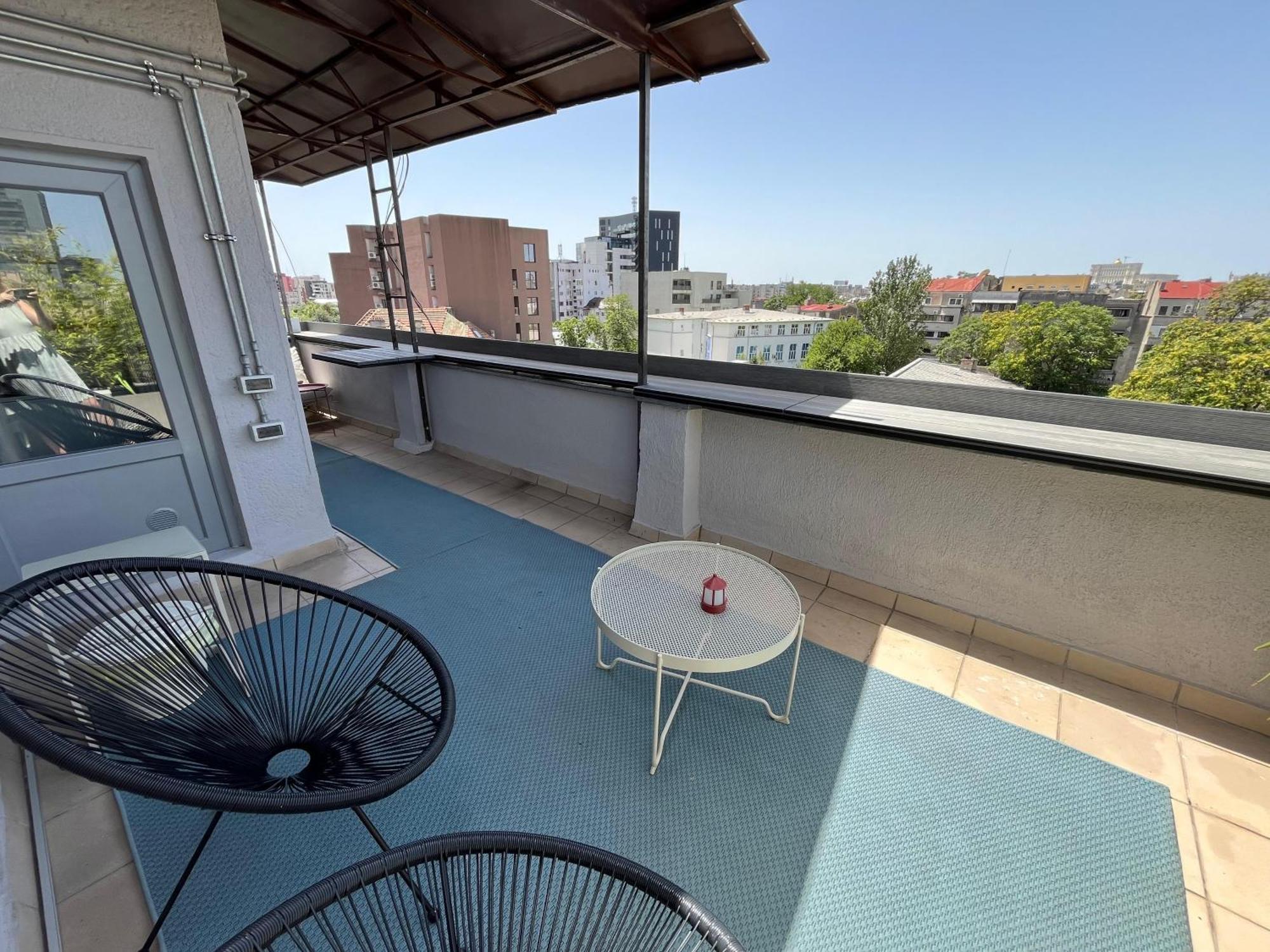 בוקרשט Terrace View Downtown Studio מראה חיצוני תמונה