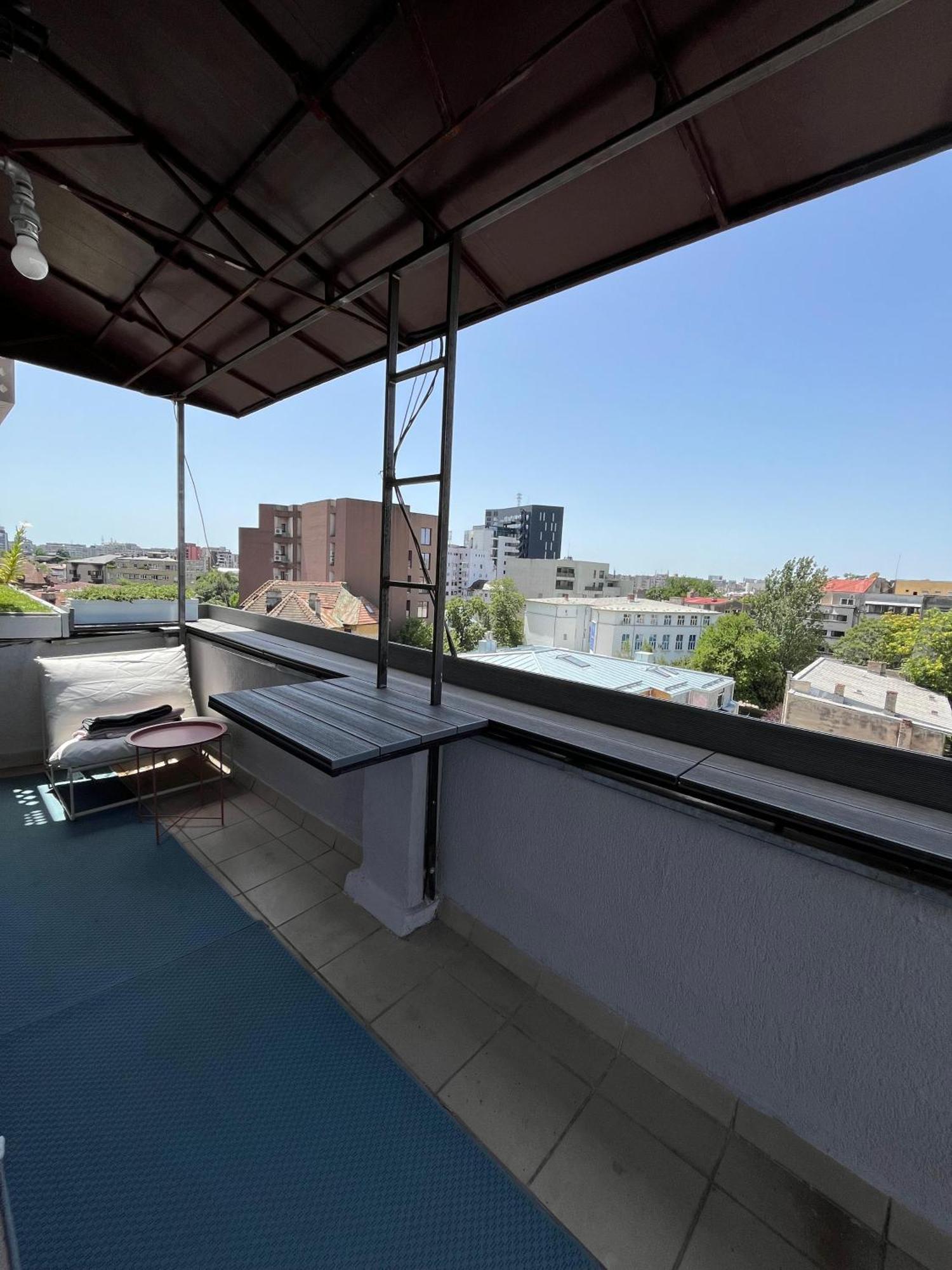 בוקרשט Terrace View Downtown Studio מראה חיצוני תמונה